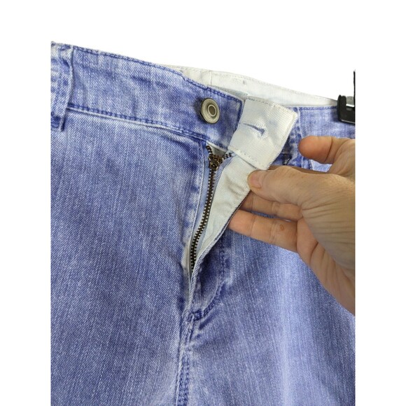 Chico Jeans Women's 0.5 Platinum Denim Purple Distressed 5 Pocket Straight Leg - Picture 12 of 12